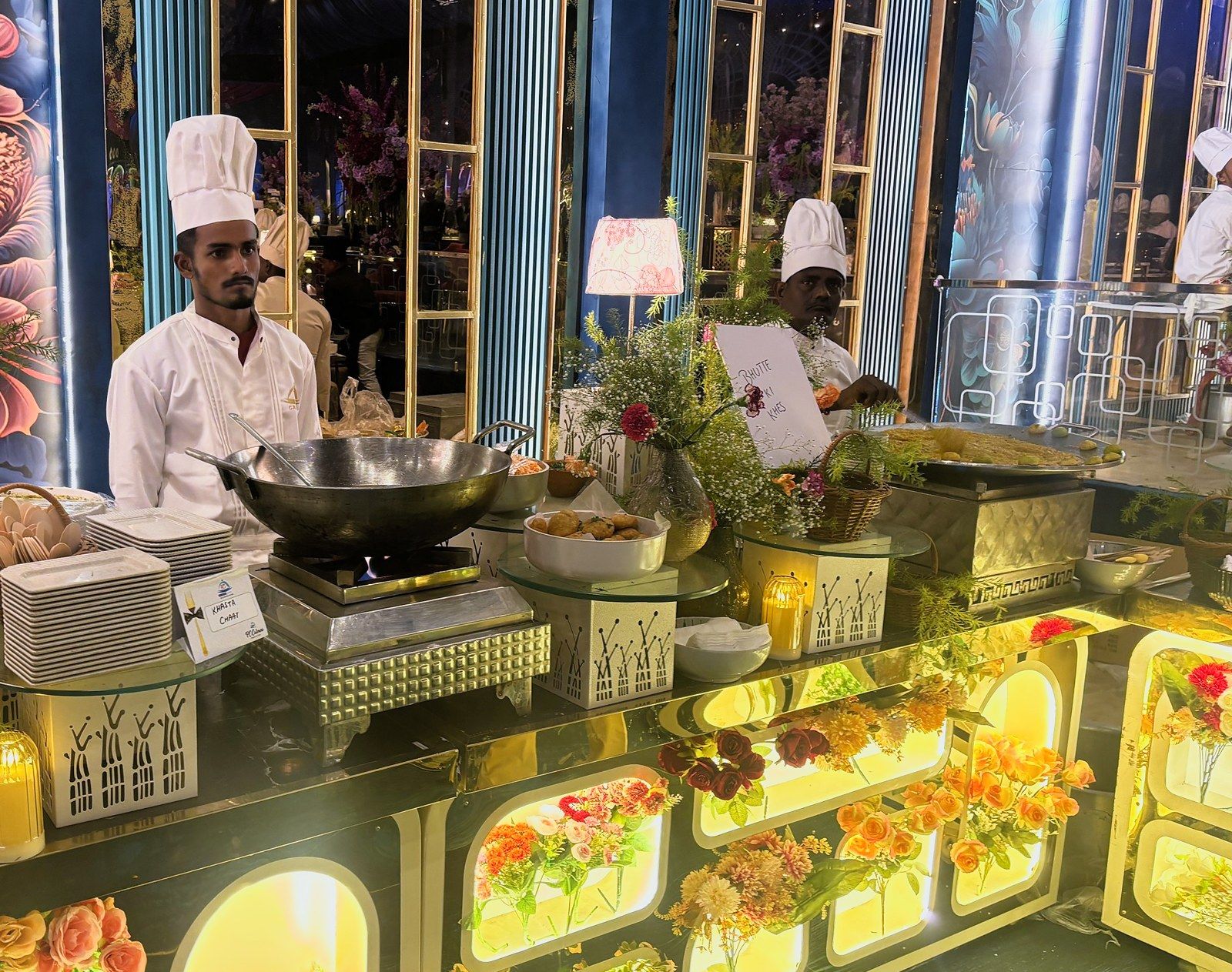 A chef at the wok