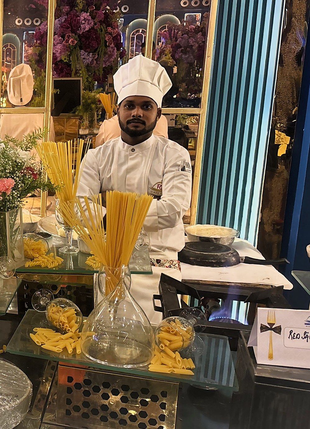 The Italian pasta live station